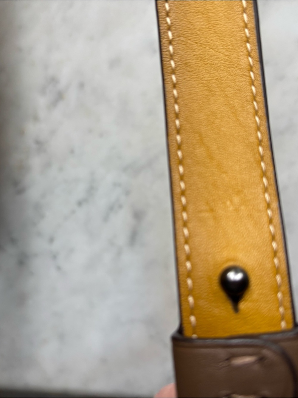 Coach 1941 Swagger 37 Two-Tone Yellow and Brown Leather Satchel/Briefcase - Picture 15 of 16